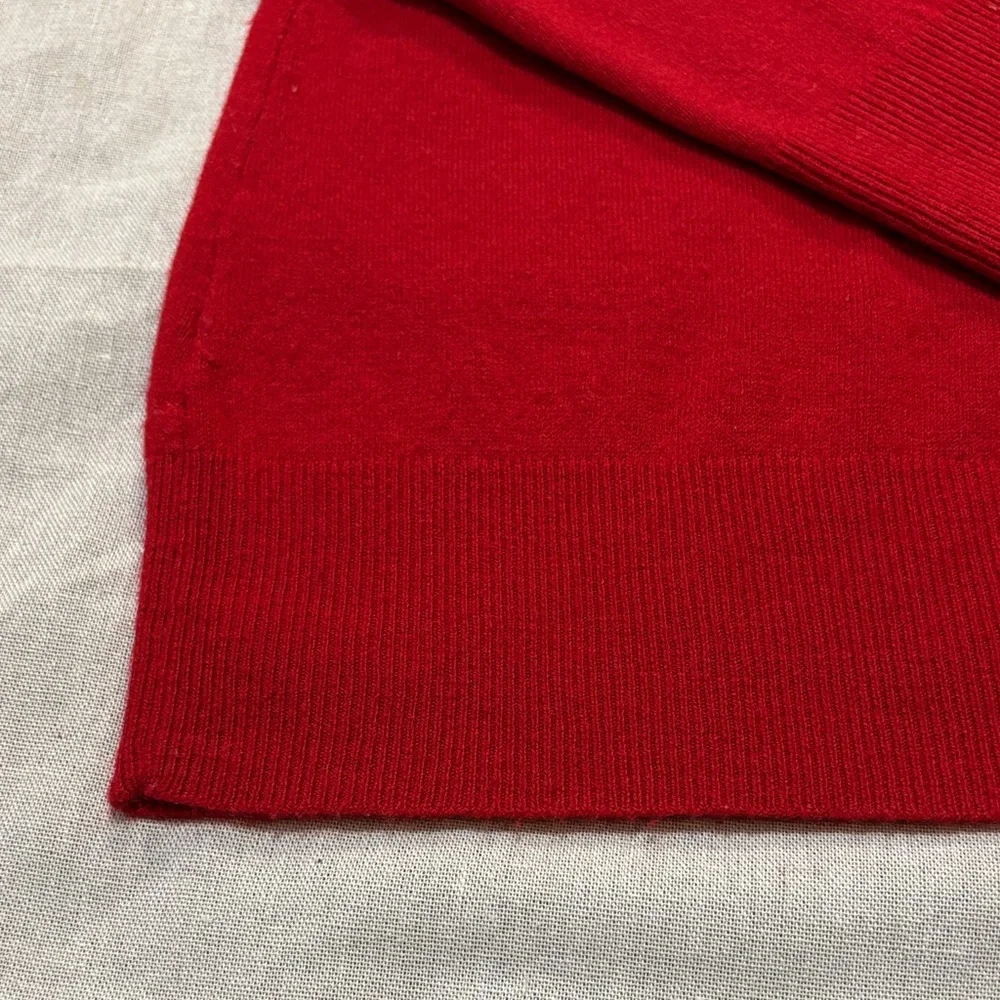 Debbie Morgan Red‎ Sweater with Jewel Neckline woman’s size XL embelished